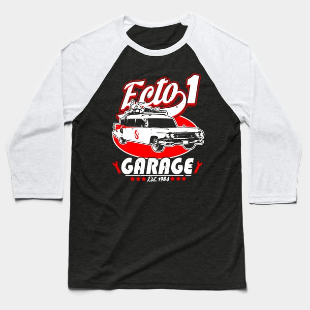 Ecto Garage Baseball T-Shirt by absolemstudio